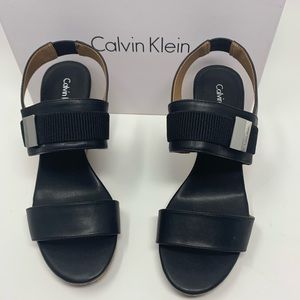 Calvin Klein Brandie Wedge Sandals Womens 7 M